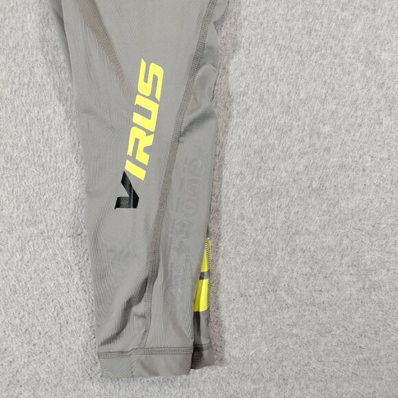 Virus Compression RX7 Full Pant Mens XXL Gray Yellow Performance Vented Running - Picture 6 of 13